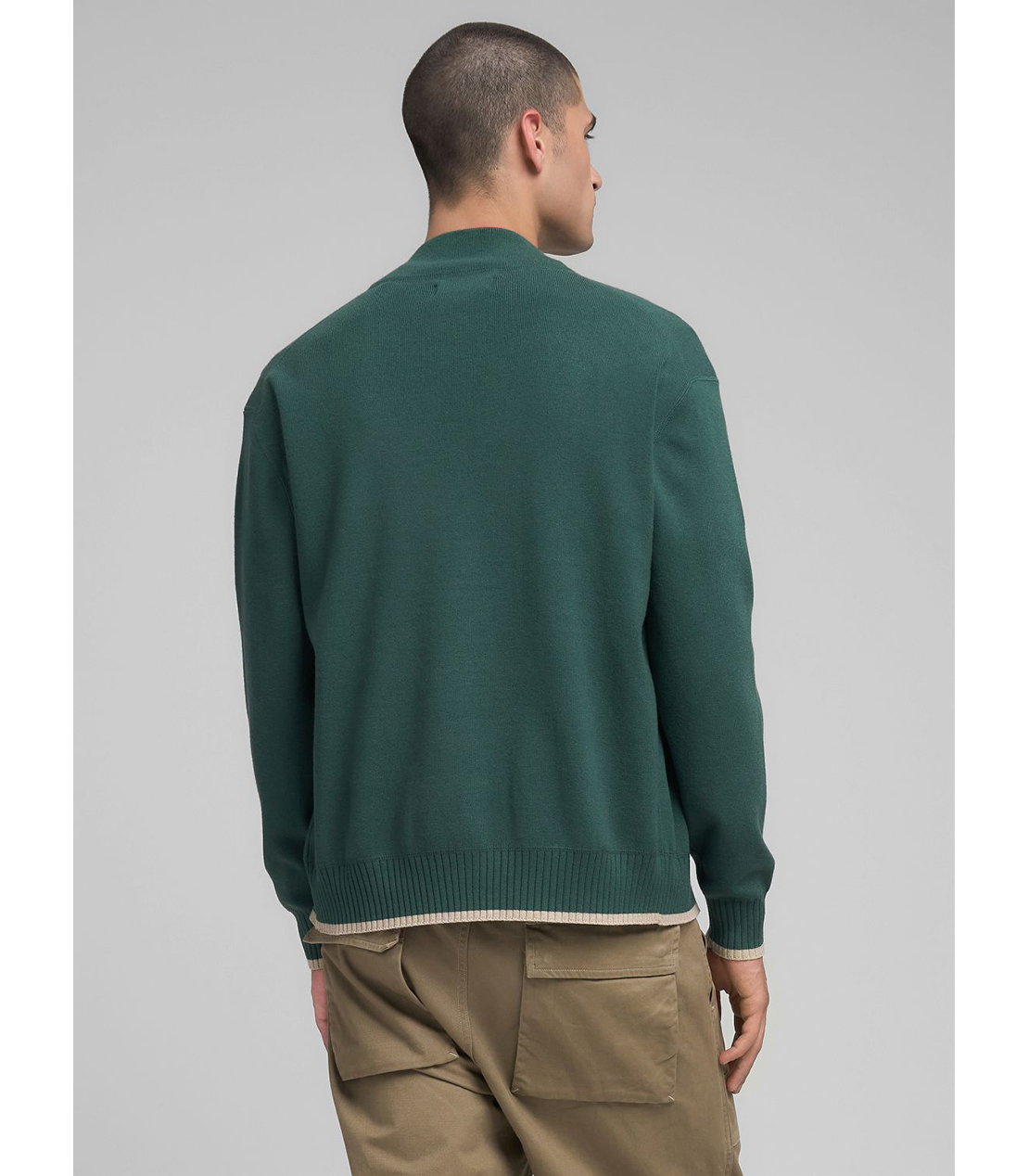 レタリング刺しゅう ジップニット 詳細画像 シーグリーン 3